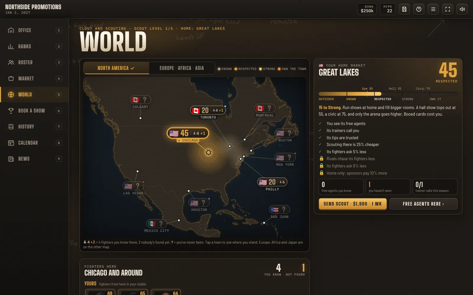 World map with your clout in each city